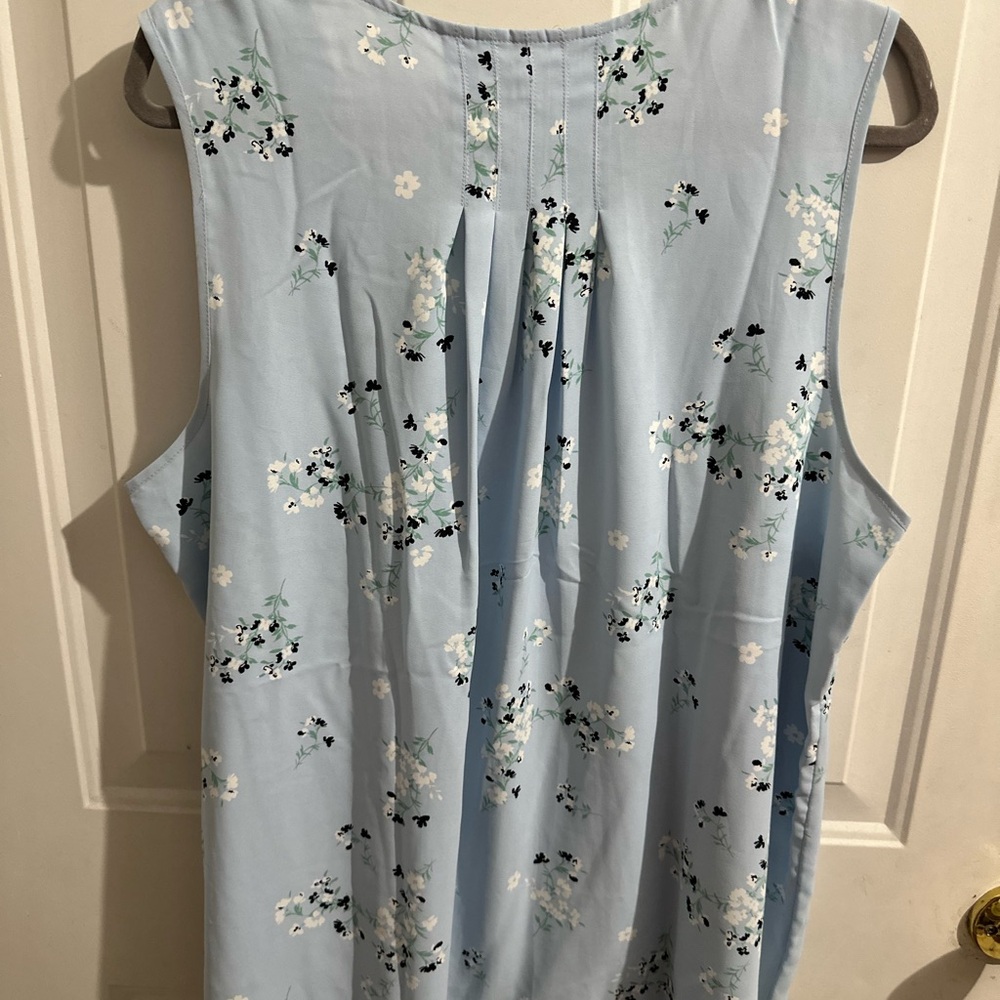 2X 41 Hawthorn Light Blue Floral Blouse - Picture 3 of 5